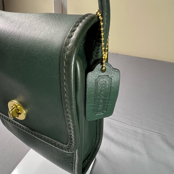 Coach Scooter Bag 9893 bottle green leather vintage - Picture 3 of 12